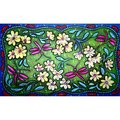 H2H Flowers & Dragonflies Doormat Rug - 18 x 30 in. H21704861